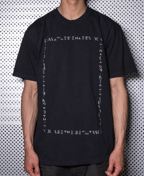 BOX MESSAGE TEE - BLACK (Damaged)