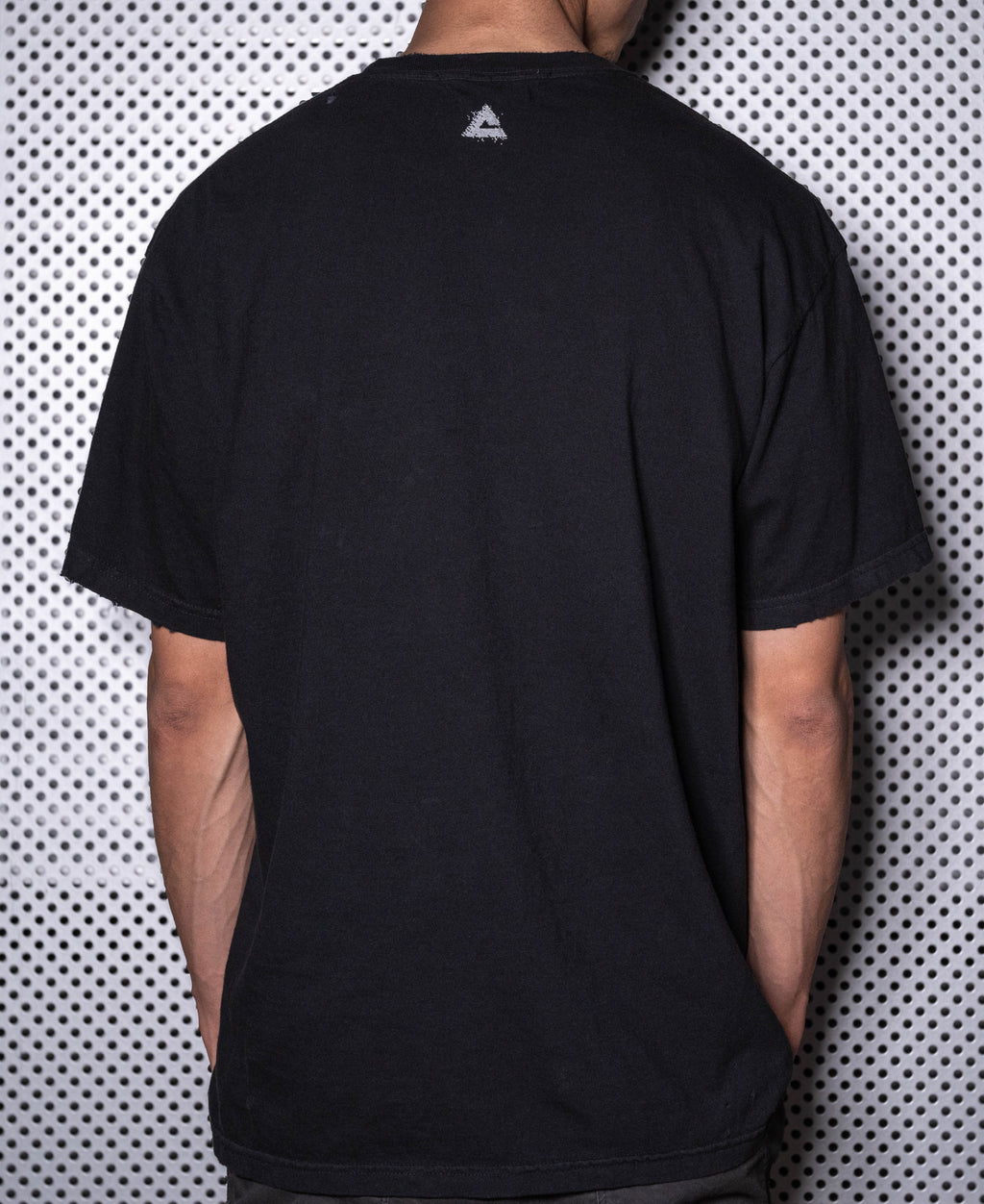 VERTICAL MESSAGE TEE - BLACK (Damaged)