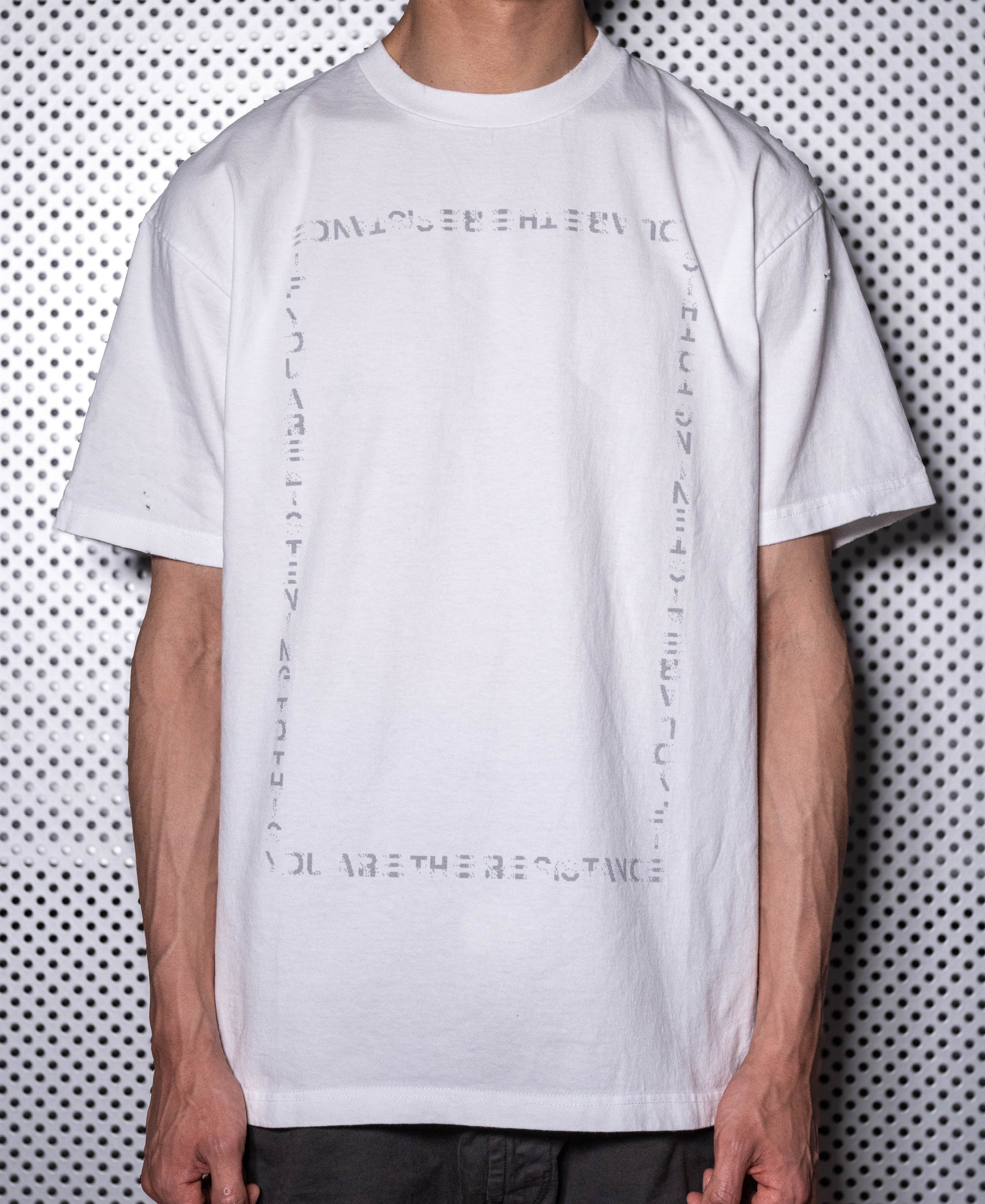 BOX MESSAGE TEE - WHITE (Damaged)