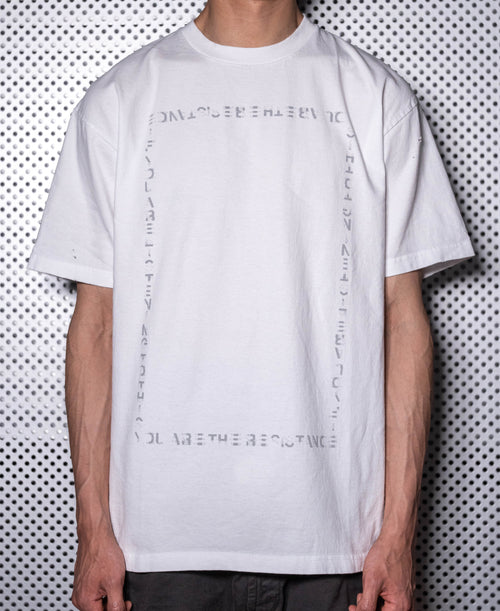 BOX MESSAGE TEE - WHITE (Damaged)