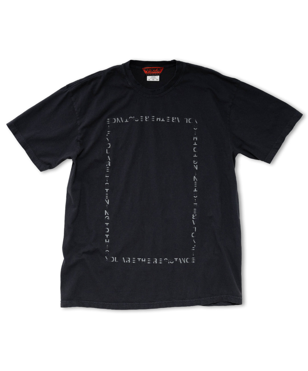 BOX MESSAGE TEE - BLACK (Damaged)