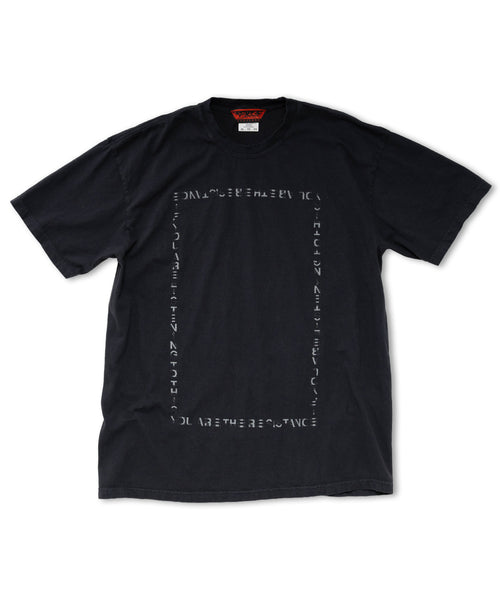 BOX MESSAGE TEE - BLACK (Damaged)